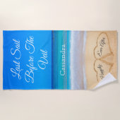 ハートオンビーチラストセイルバロレット ビーチタオル (正面)