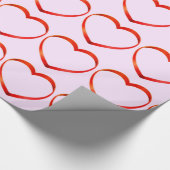 ハートオンピンクラップ紙 ラッピングペーパー (角)