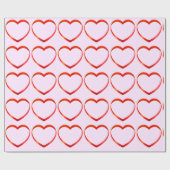 ハートオンピンクラップ紙 ラッピングペーパー (フラット)