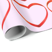 ハートオンピンクラップ紙 ラッピングペーパー (ロールコーナー)