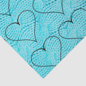 ハートオンブルーケーブルニットティッシュペーパー 薄葉紙 (詳細)