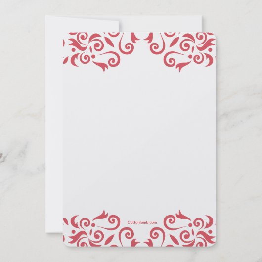 ハートオンプレートリハーサルディナー招待状 招待状 (裏面)