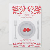 ハートオンプレートリハーサルディナー招待状 招待状 (正面)