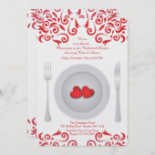 ハートオンプレートリハーサルディナー招待状 招待状 (正面/裏面)
