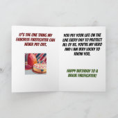 ハートオン火おもしろい火兵誕生日 カード (内部)