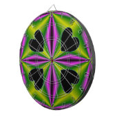 ハートオン紫のグリーンレインボー ダーツボード (正面右)