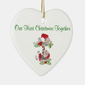 ハートオーナメントと小人 セラミックオーナメント (右)