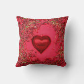 ハートオーナメントビーズリース枕 クッション (裏面)