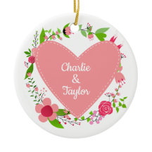 ハートオーナメント内の名前カスタム