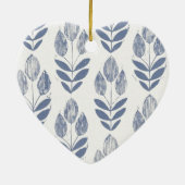 ハートオーナメント – アムステルダムからチューリップ セラミックオーナメント (裏面)