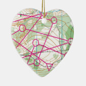 ハートオーナメント – オリエンテーリングコース セラミックオーナメント (右)