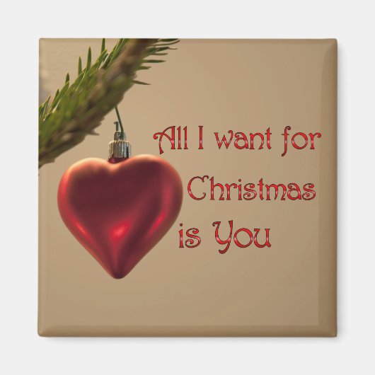 ハートオーナメント – クリスマスに必要なもの マグネット (正面)