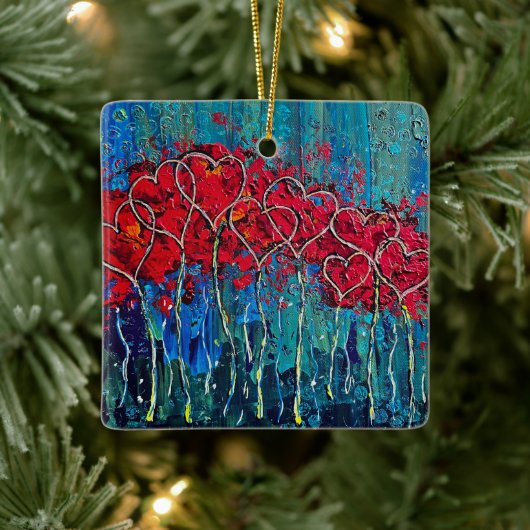 ハートオーナメント セラミックオーナメント (ツリー)