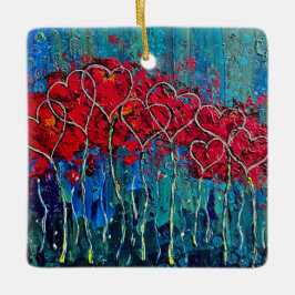 ハートオーナメント セラミックオーナメント