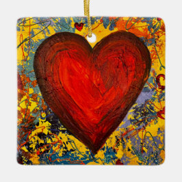 ハートオーナメント セラミックオーナメント