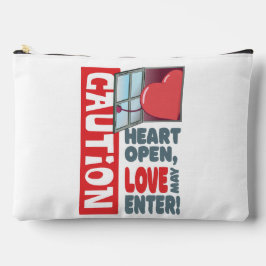 ハートオープン、愛が入るかもしれない（バレンタインデー） アクセサリーポーチ