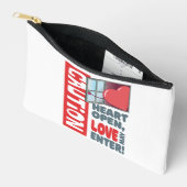 ハートオープン、愛が入るかもしれない（バレンタインデー） アクセサリーポーチ (見開き)