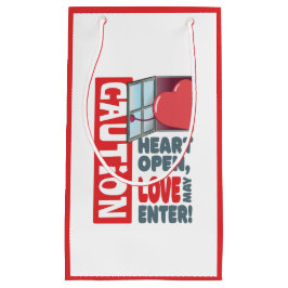 ハートオープン、愛が入るかもしれない（バレンタインデー） スモールペーパーバッグ