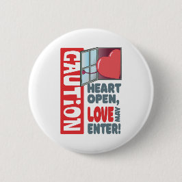ハートオープン、愛が入るかもしれない（バレンタインデー） 缶バッジ
