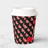 ハートカスタマイズ格言色と文字 紙コップ (右)