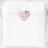 ハートカスタムさくらんぼブロッサム結婚式の引き出物シール ハートシール (バッグ)