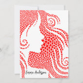 ハートカスタムの女性シルエット |ボンボヤージュ カード (正面)