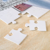 ハートカスタムアイスブルーリボンパズル ジグソーパズル (側面)