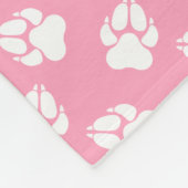 ハートカスタムシェイプのペット写真オンピンク&文字 フリースブランケット (角)