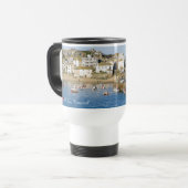 ハートカスタムセントアイブハーバーピアコーンウォールフォト トラベルマグ (正面左)