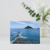 ハートカスタムセントミカエルズ山コーンウォールウィズボート シーズンポストカード (スタンド正面)