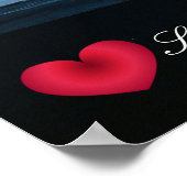 ハートカスタムセントミカエルズ山コーンウォール+ウマ ポスター (角)