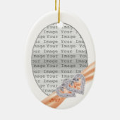 ハートカスタムタンゲリンリボンオーナメント セラミックオーナメント (裏面)