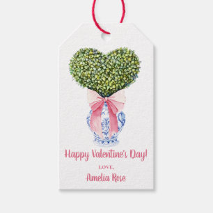 ハートカスタムチノワセリーTOPIARYバレンタインデー ギフトタグ