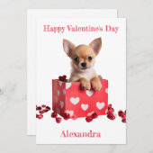 ハートカスタムチワホアパップホワイトボックスバレンタイン シーズンカード (正面/裏面)