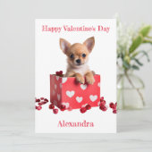 ハートカスタムチワホアパップホワイトボックスバレンタイン シーズンカード (スタンド正面)