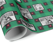 ハートカスタムドットクリスマスラッピング紙 ラッピングペーパー (ロールコーナー)