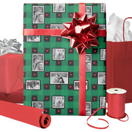 ハートカスタムドットクリスマスラッピング紙 ラッピングペーパー