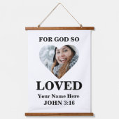 ハートカスタムバイブルVerse John Christianの写真 吊り下げ型タペストリー (正面)