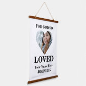 ハートカスタムバイブルVerse John Christianの写真 吊り下げ型タペストリー (傾斜あり)