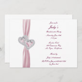 ハートカスタムバチェロレッテ招待状 招待状 (正面/裏面)