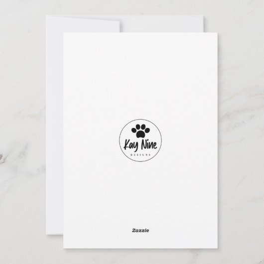 ハートカスタムバレンタインとドイツの羊飼い シーズンカード (裏面)