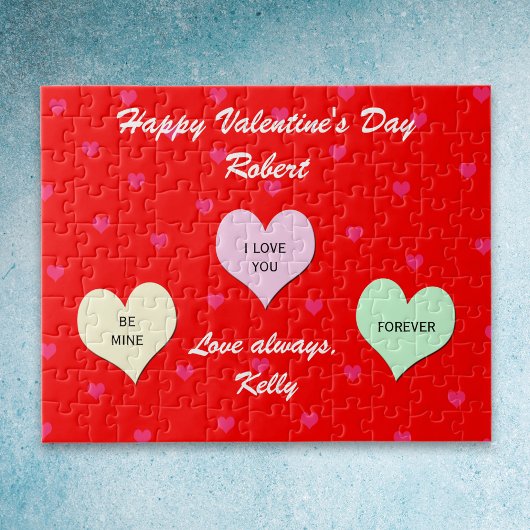 ハートカスタムバレンタインジグソーパズルギフトinスズ ジグソーパズル
