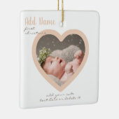 ハートカスタムフォトスクリプトBaby Girl 1stクリスマス セラミックオーナメント (右)