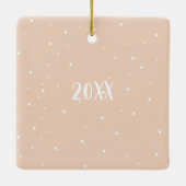 ハートカスタムフォトスクリプトBaby Girl 1stクリスマス セラミックオーナメント (裏面)