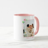 ハートカスタムフレームファミリーフォトマグカップ マグカップ (正面右)
