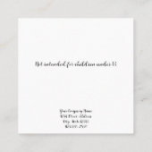 ハートカスタムフローリッシュフレームイヤリング表示カード コーリングカード (裏面)