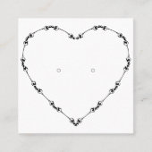 ハートカスタムフローリッシュフレームイヤリング表示カード コーリングカード (正面)