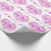 ハートカスタムブーケ娘の名前ギフトラップ ラッピングペーパー (角)