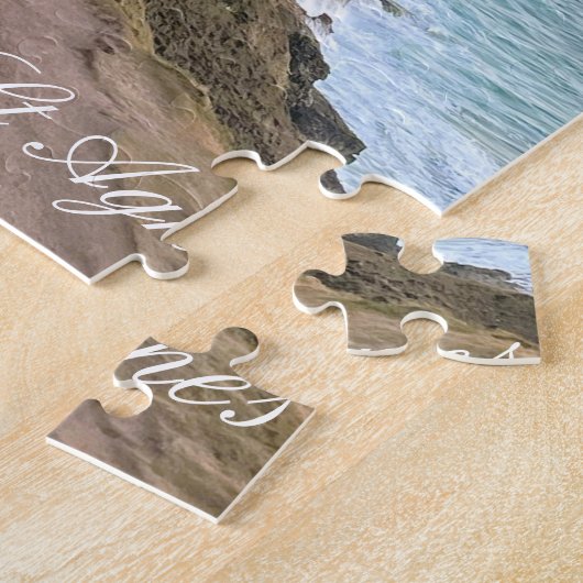 ハートカスタムホエールコーツSt Agnes Cornwall写真 ジグソーパズル (側面)