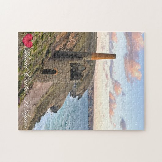ハートカスタムホエールコーツSt Agnes Cornwall写真 ジグソーパズル (横)